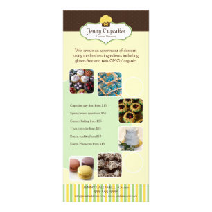 Fügen Sie Ihre Fotos für die Bäckerei selbst hinzu Werbekarte