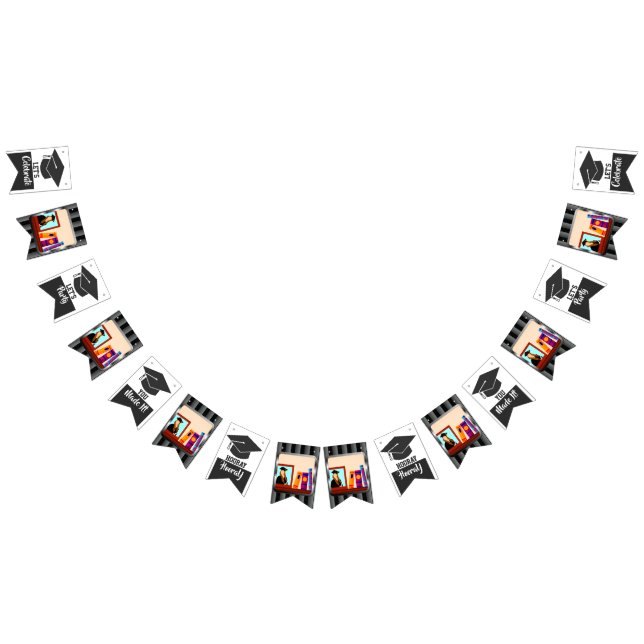 Fügen Sie Ihre Fotos Graduierungsparty Celebrate G Wimpelkette (Alle)