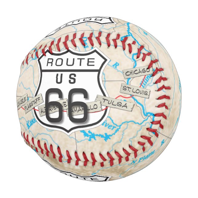 Fügen Sie Ihre Fotos rt 66 Baseball hinzu (Rückseite Links)