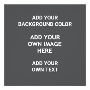 Fügen Sie Ihre Hintergrundfarbe, Ihr Bild, Ihren T Fotodruck