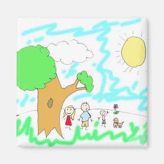 Fügen Sie Ihre Kinderarbeit hinzu Magnet