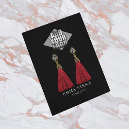 Fügen Sie Ihre Logo Black Oring Juwelier Display C Visitenkarte