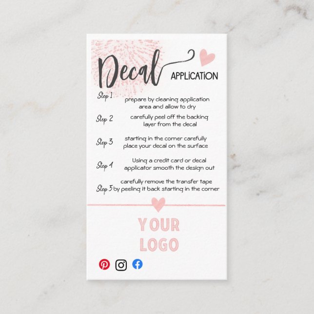 FÜGEN SIE IHRE LOGO-CARE-KARTEN HINZU VISITENKARTE (Vorderseite)