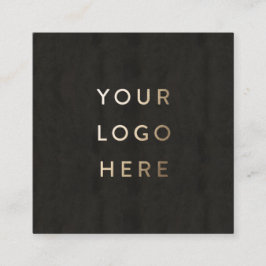 Fügen Sie Ihre Logo-Chalkboard Black Simple Modern Quadratische Visitenkarte