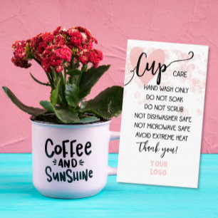FÜGEN SIE IHRE LOGO CUP CARE CARDS HINZU VISITENKARTE
