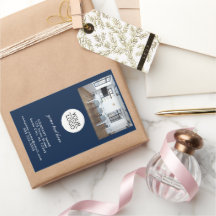 Fügen Sie Ihre Logo-Foto-Werbeaktion Blau hinzu