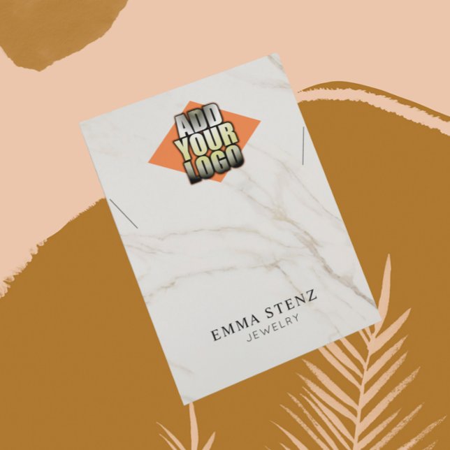 Fügen Sie Ihre Logo-Marmorsklemme-Schmuckkarte hin Visitenkarte (Von Creator hochgeladen)