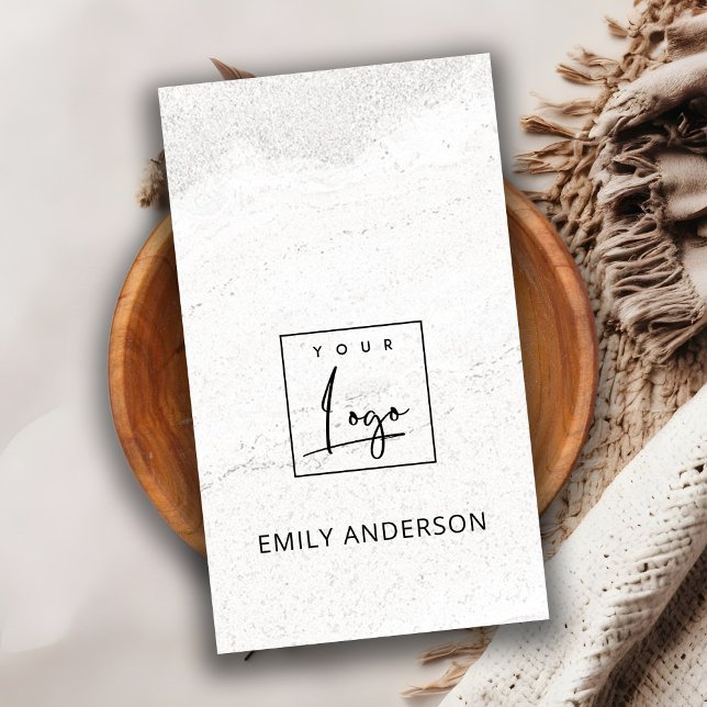 FÜGEN SIE IHRE LOGO MINIMAL STONE TEXTURE BERUFLIC VISITENKARTE (Von Creator hochgeladen)