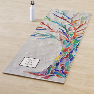 Fügen Sie Ihre Logo-Struktur des Lebens hinzu Yogamatte