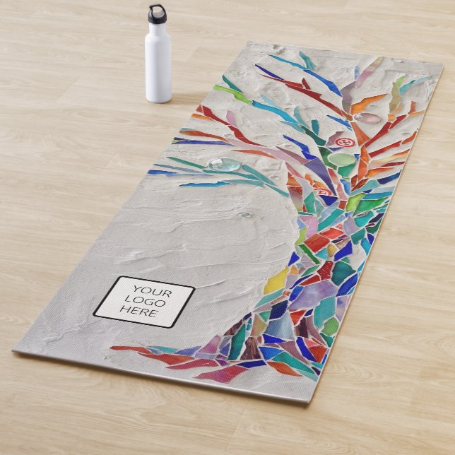 Fügen Sie Ihre Logo-Struktur des Lebens hinzu Yogamatte (Beispiel)