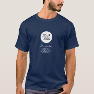 Fügen Sie Ihre Logo-Werbeaktion Blau hinzu T-Shirt