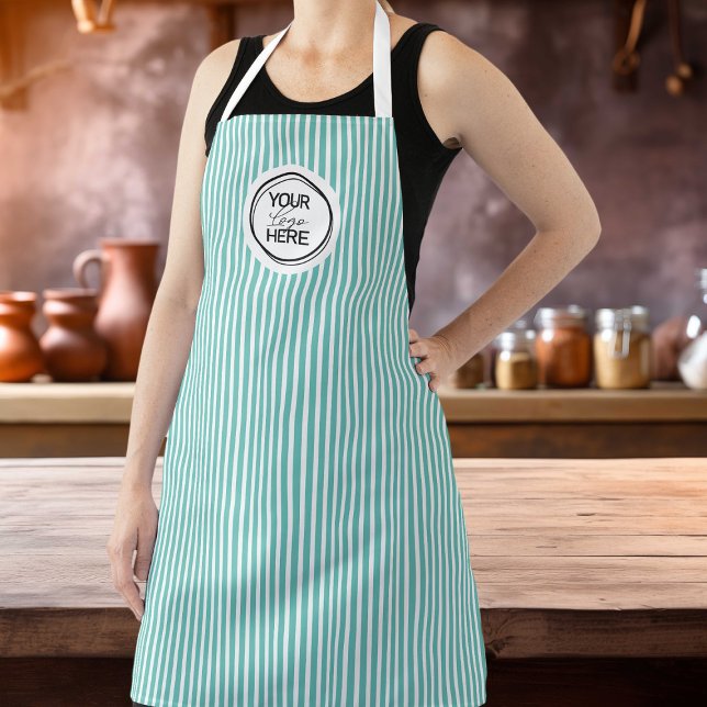 Fügen Sie Ihre Logobackkochen Aquamarin hinzu Schürze (Von Creator hochgeladen)