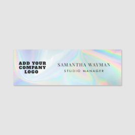 Fügen Sie Ihre Logomitarbeiter hinzu Namensschild