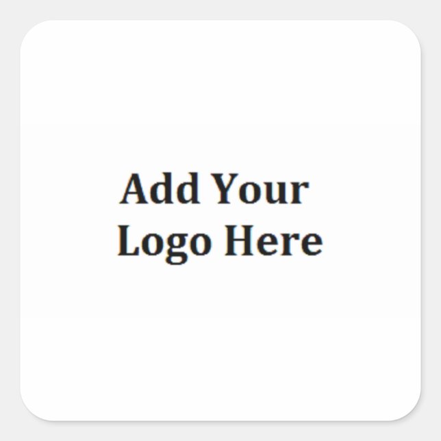 Fügen Sie Ihre Logos für Firmenlogo-Aufkleber hinz Quadratischer Aufkleber (Vorderseite)