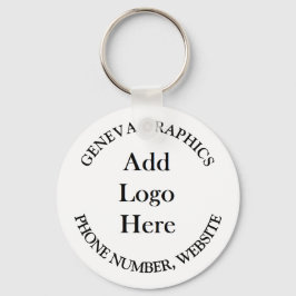Fügen Sie Ihre Logos und Geschäftsinformationen hi Schlüsselanhänger