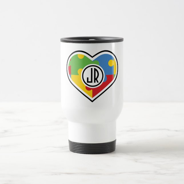 Fügen Sie Ihre Monogramm-Reise/Tasse des Computers Reisebecher (Mittel)