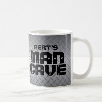Fügen Sie Ihre Name Man Höhle Diamondplate Tasse
