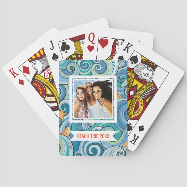 Fügen Sie Ihre Namens| Fische unter dem Spielkarten (Rückseite)