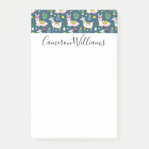 Fügen Sie Ihre Namens  Lamas im Post-it Klebezettel