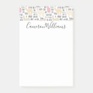 Fügen Sie Ihre Namens  Menge des Alpaka-Musters Post-it Klebezettel