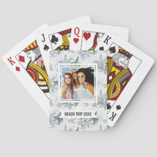 Fügen Sie Ihre Namens  Starfish auf dem Seemuster Spielkarten