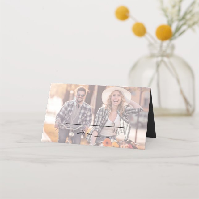 Fügen Sie Ihre Personalisierte Hochzeitsszitat hin Platzkarte (Vorderseite)