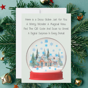 Fügen Sie Ihre QR-Codenachricht oder -Geschenk zu  Feiertagskarte