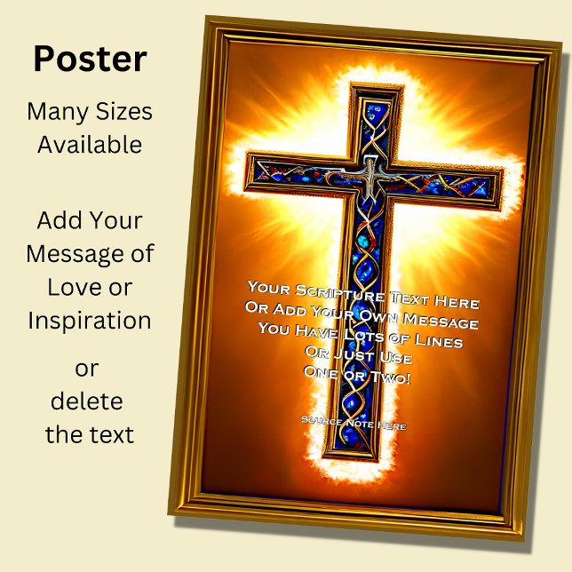 Fügen Sie Ihre Schrift hinzu, Blue Jeweled Christl Poster (Von Creator hochgeladen)