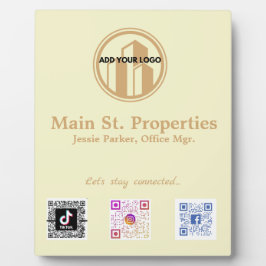 Fügen Sie Ihre Social-Media-Scan-Codes für Logos e Fotoplatte