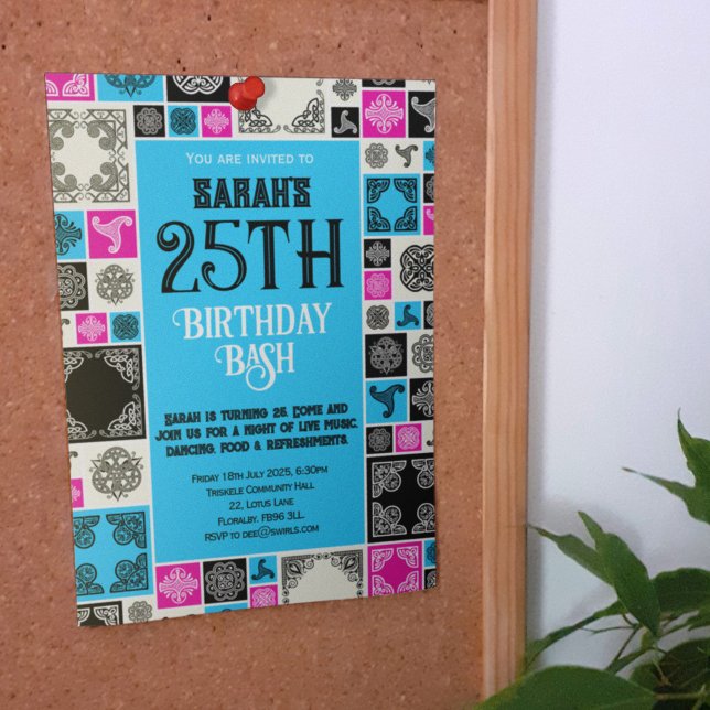 Fügen Sie Ihre Veranstaltung dekorative Tile Magen Einladung (Von Creator hochgeladen)