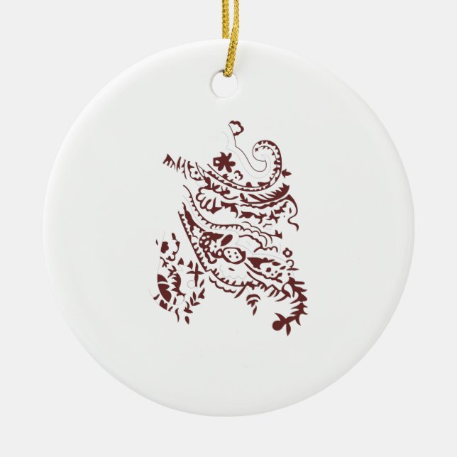 Fügen Sie Ihrem Baum Charm mit fröhlichem Keepake  Keramik Ornament (Vorne)