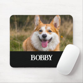 Fügen Sie Ihrem eigenen Hund Foto und Namen hinzu Mousepad