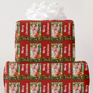 Fügen Sie Ihrem FOTO Weihnachten hinzu Geschenkpapier