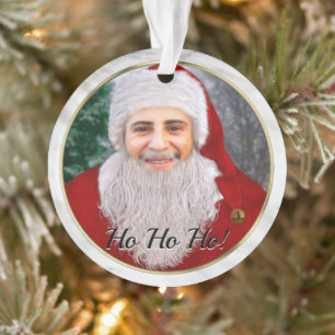 Fügen Sie Ihrem Gesicht Weihnachtsmann Personalisi Ornament