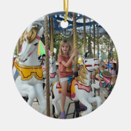 Fügen Sie Ihrem Kind das Foto zu Weihnachten hinzu Keramik Ornament