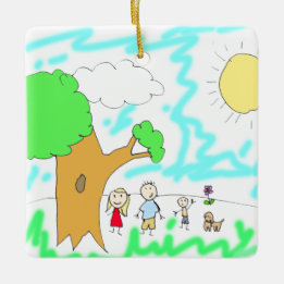 Fügen Sie Ihrem Kind das Kunstwerk zu Weihnachten Keramikornament