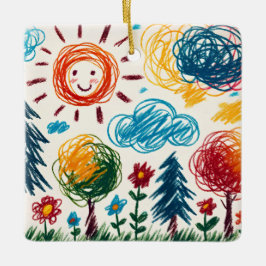 Fügen Sie Ihrem Kind das Kunstwerk zu Weihnachten  Keramikornament