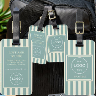 Fügen Sie Ihrem Logo die Streifen des Gepäcks hinz Gepäckanhänger