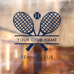 Fügen Sie Ihrem Tennisteam Ihren Clubnamen jede Fa Fensteraufkleber