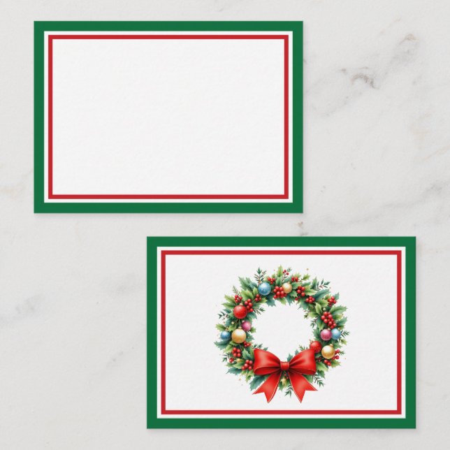 Fügen Sie Ihrem Weihnachtsgeschenk eine persönlich Mitteilungskarte (Vorne/Hinten)