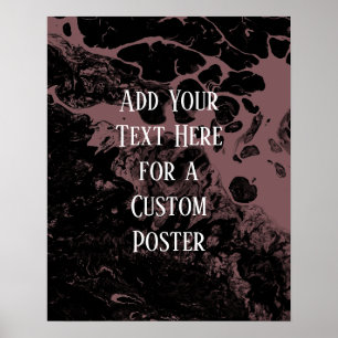 Fügen Sie Ihren benutzerdefinierten Text Schwarz D Poster