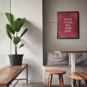 Fügen Sie Ihren benutzerdefinierten Text Tiefe Bur Poster