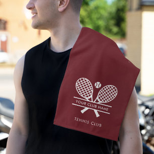 Fügen Sie Ihren Club-Namen Tennis-Team Burgund hin Handtuch