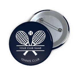 Fügen Sie Ihren Clubname Tennisteam Navy Custom Button