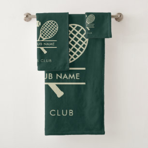 Fügen Sie Ihren Clubnamen hinzu Tennis Team Farbe  Badhandtuch Set