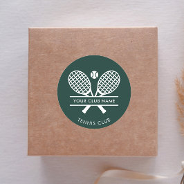 Fügen Sie Ihren Clubnamen Tennis Grün Farbe hinzu Runder Aufkleber