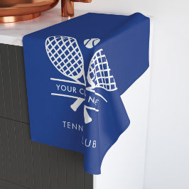 Fügen Sie Ihren Clubnamen Tennis Team Blue Custom Handtuch