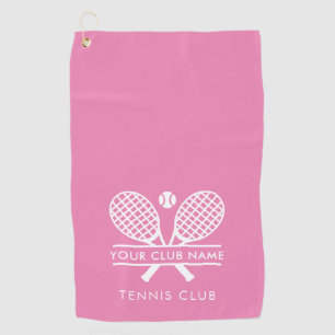 Fügen Sie Ihren Clubnamen Tennis Team Color Swag h Golfhandtuch