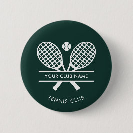 Fügen Sie Ihren Clubnamen Tennisteam Green Custom  Button