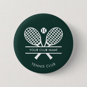 Fügen Sie Ihren Clubnamen Tennisteam Green Custom Button